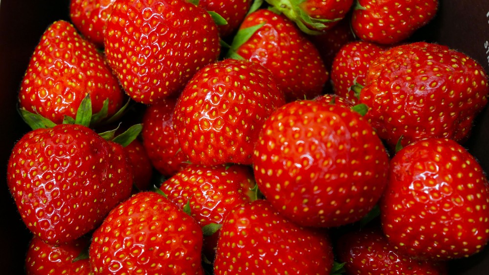 Delicious strawberries in our chilled store